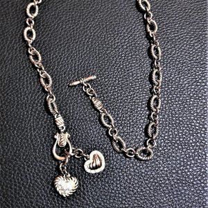 silver-tone metal necklace